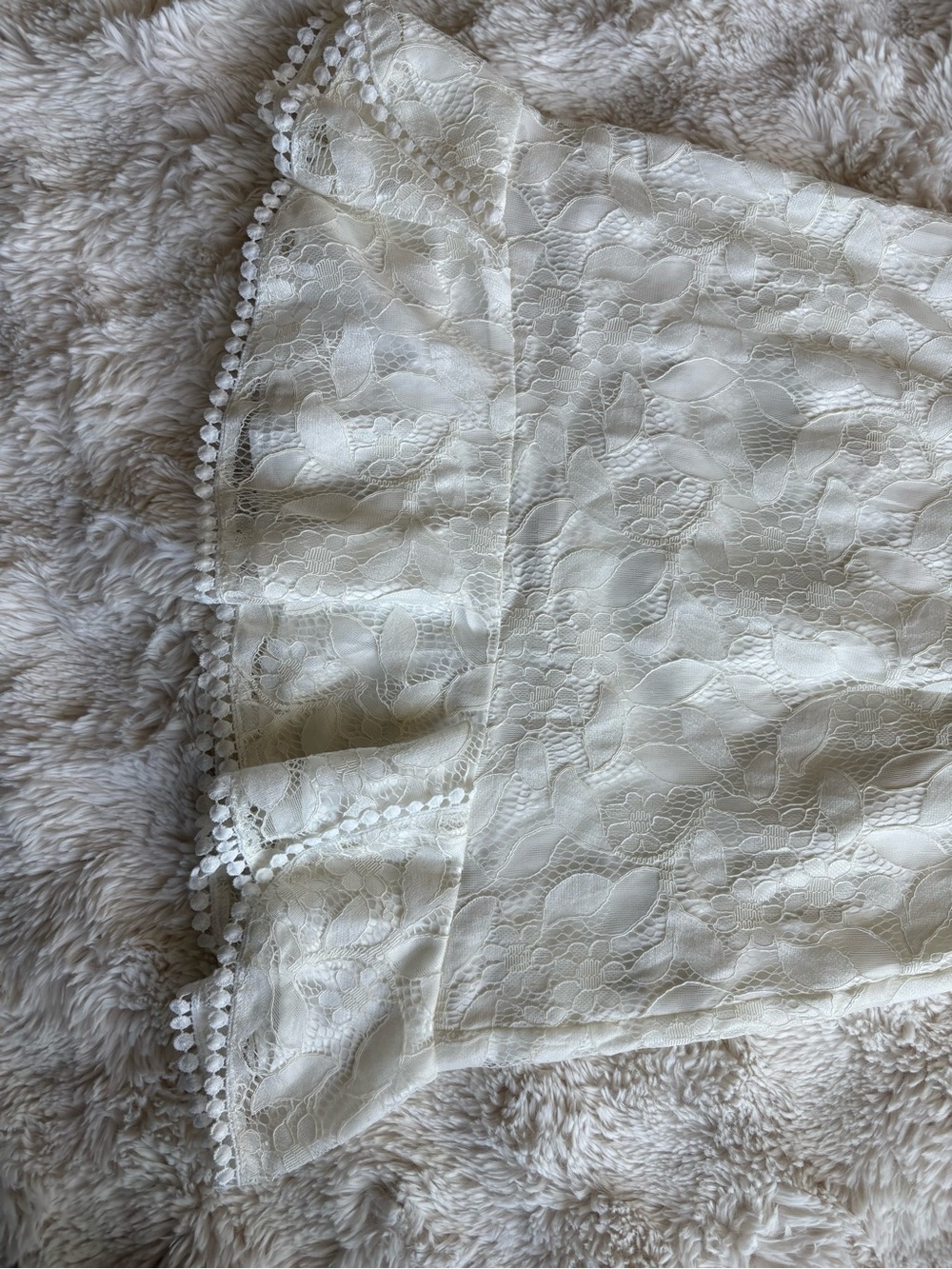Hello Molly White Lace Ruffle Mini Dress - Picture 4 of 7
